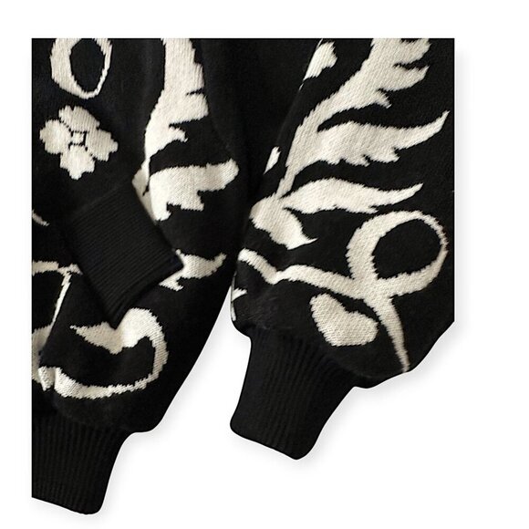 Hayley Menzies Black Belle Starr Jacquard Bomber Jacket, Size L - Picture 12 of 16